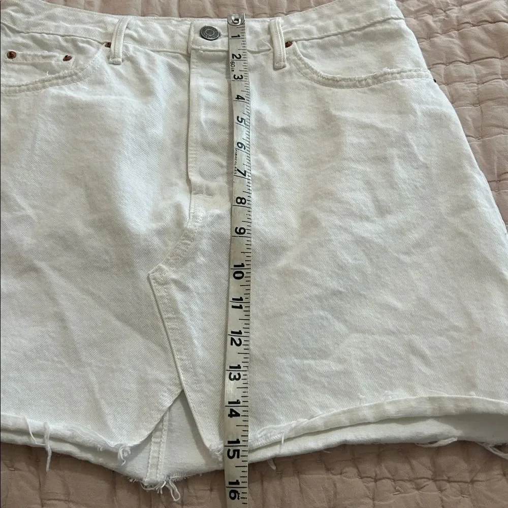 GRLFRND milla Off-White Denim Skirt side 28